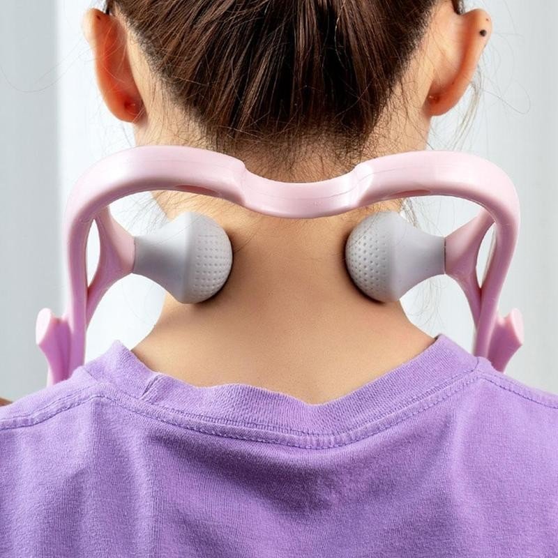 High Quality Multi-function Manual Relaxed Cervical Massager Pressure Relieve Double Ball Pressing Meridian Massager - 7BurjMart