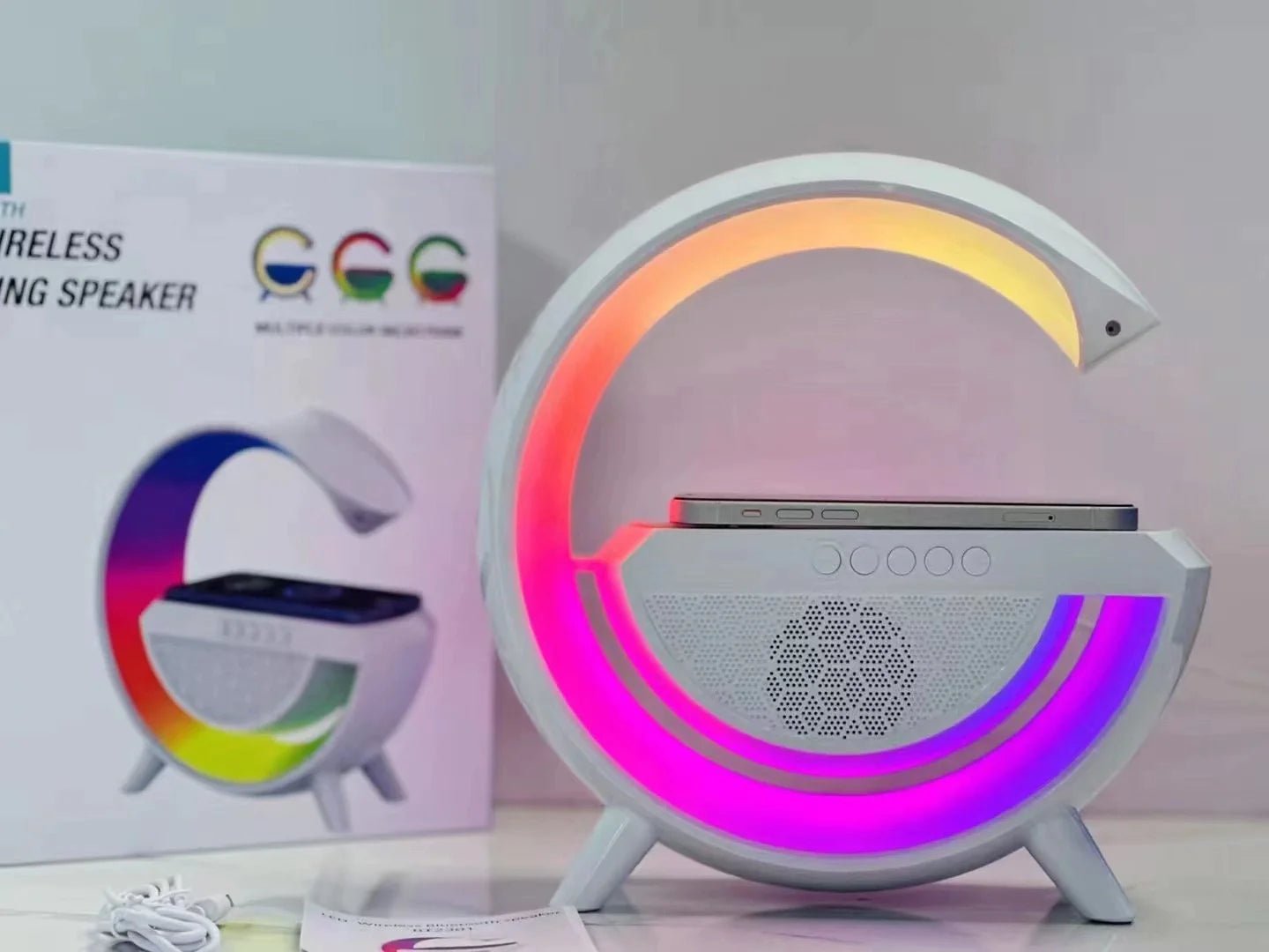 Led Wireless Charger Speaker - 7BurjMart