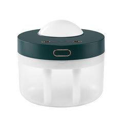 Projection Humidifier Portable Rechargeable Rotating Projection Night Light Bedroom Moisturizing Double Spray Double Fog - 7BurjMart