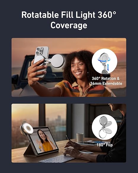 TELESIN - Magnetic Selfie Ring Light - 7BurjMart