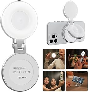 TELESIN - Magnetic Selfie Ring Light - 7BurjMart