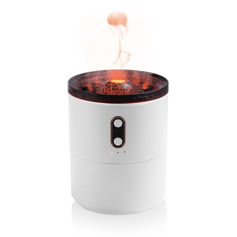 Volcanic Flame Aroma Essential Oil Diffuser USB Portable Jellyfish Air Humidifier Night Light Lamp Fragrance Humidifier - 7BurjMart