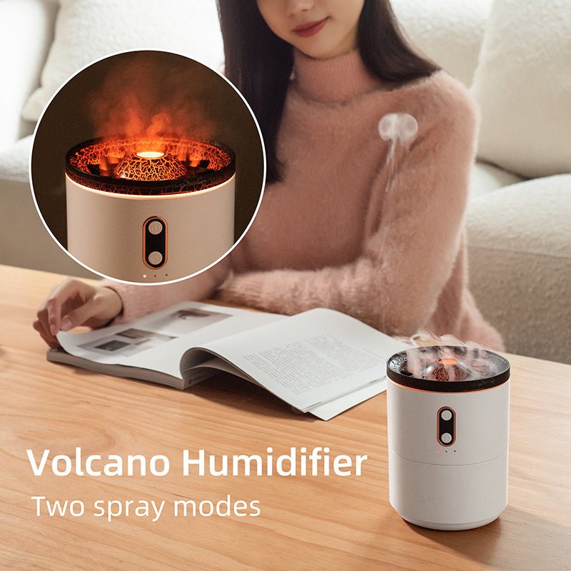 Volcanic Flame Aroma Essential Oil Diffuser USB Portable Jellyfish Air Humidifier Night Light Lamp Fragrance Humidifier - 7BurjMart