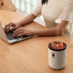 Volcanic Flame Aroma Essential Oil Diffuser USB Portable Jellyfish Air Humidifier Night Light Lamp Fragrance Humidifier - 7BurjMart